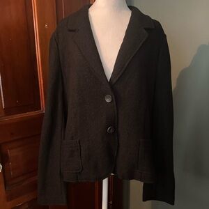 J. Jill Wool/Viscose Blend Black Blazer Size XL